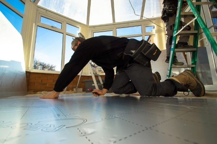 cutting conservatory insulation